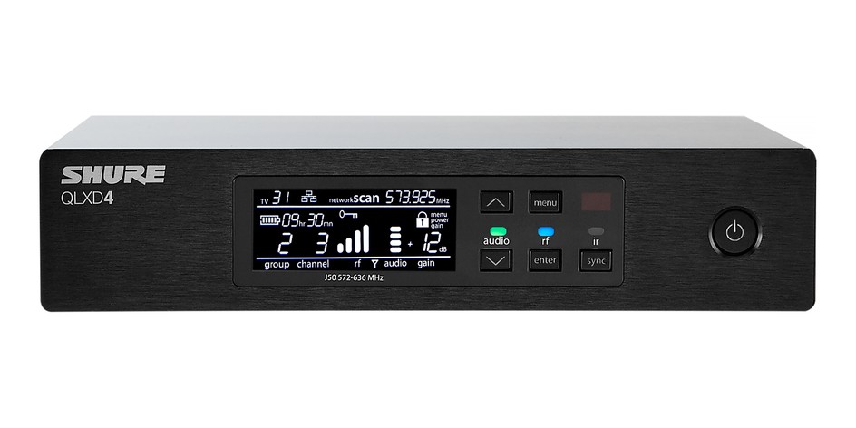 Shure QLXD4 - odbiornik systemu bezprzewodowego Shure QLXD4 - odbiornik systemu bezprzewodowego