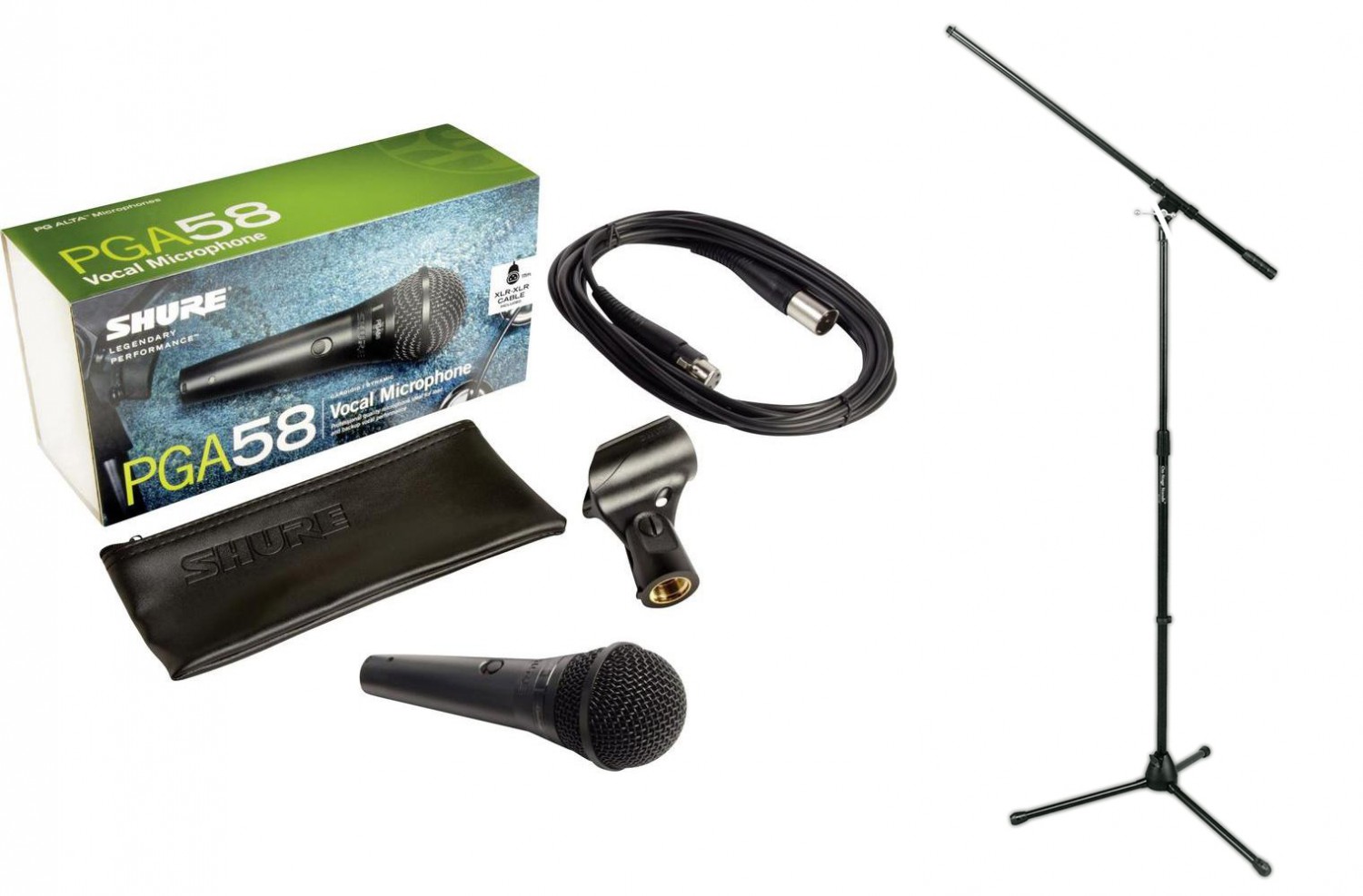 Shure PGA58BTS - mikrofon dynamiczny + statyw