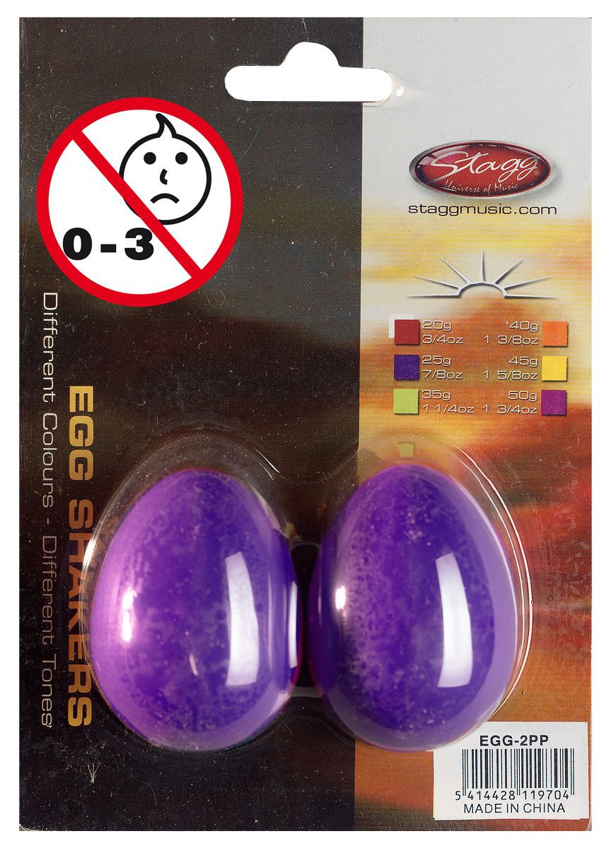 Stagg EGG 2 PP - shakery plastikowe, purpurowe