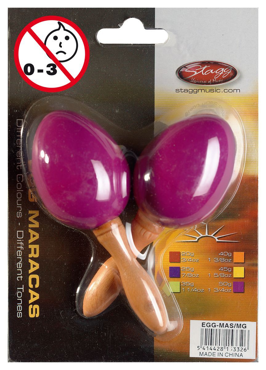 Stagg EGG MA S/MG - marakasy plastikowe magenta Stagg EGG MA S/MG - marakasy plastikowe magenta