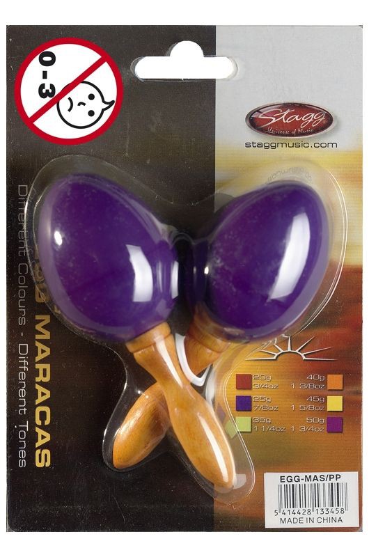 Stagg MA S/PP - marakasy plastikowe purpurowe Stagg MA S/PP - marakasy plastikowe purpurowe