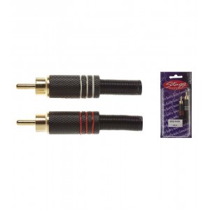 Stagg 0200 M BK - wtyk RCA męski