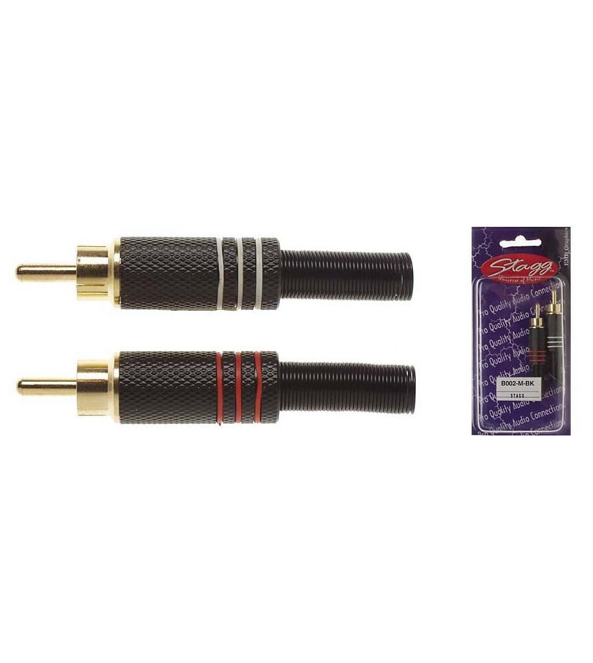 Stagg 0200 M BK - wtyk RCA męski Stagg 0200 M BK - wtyk RCA męski