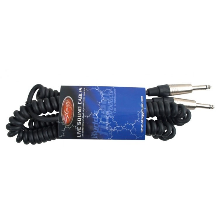 Stagg GCC-6 - spiralny kabel instrumentalny 6m Stagg GCC-6 - spiralny kabel instrumentalny 6m