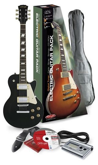 Stagg L 320 BK Pack 2 - gitara elektryczna z wyposażeniem Stagg L 320 BK Pack 2 - gitara elektryczna z wyposażeniem