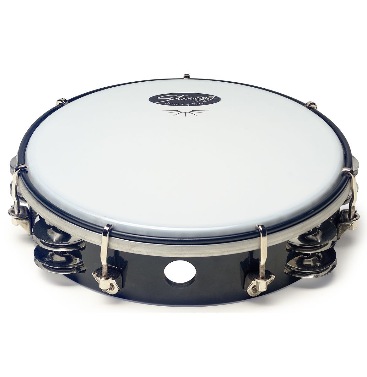 Stagg TAB 208 BK - tamburyn plastikowy z membraną Stagg TAB 208 BK - tamburyn plastikowy z membraną