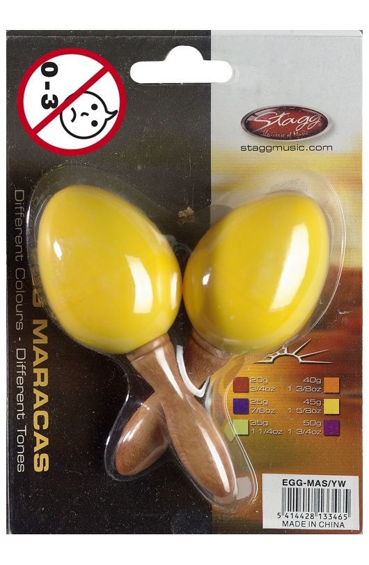 Stagg EGG MA S/YW - marakasy plastikowe żółte Stagg EGG MA S/YW - marakasy plastikowe żółte