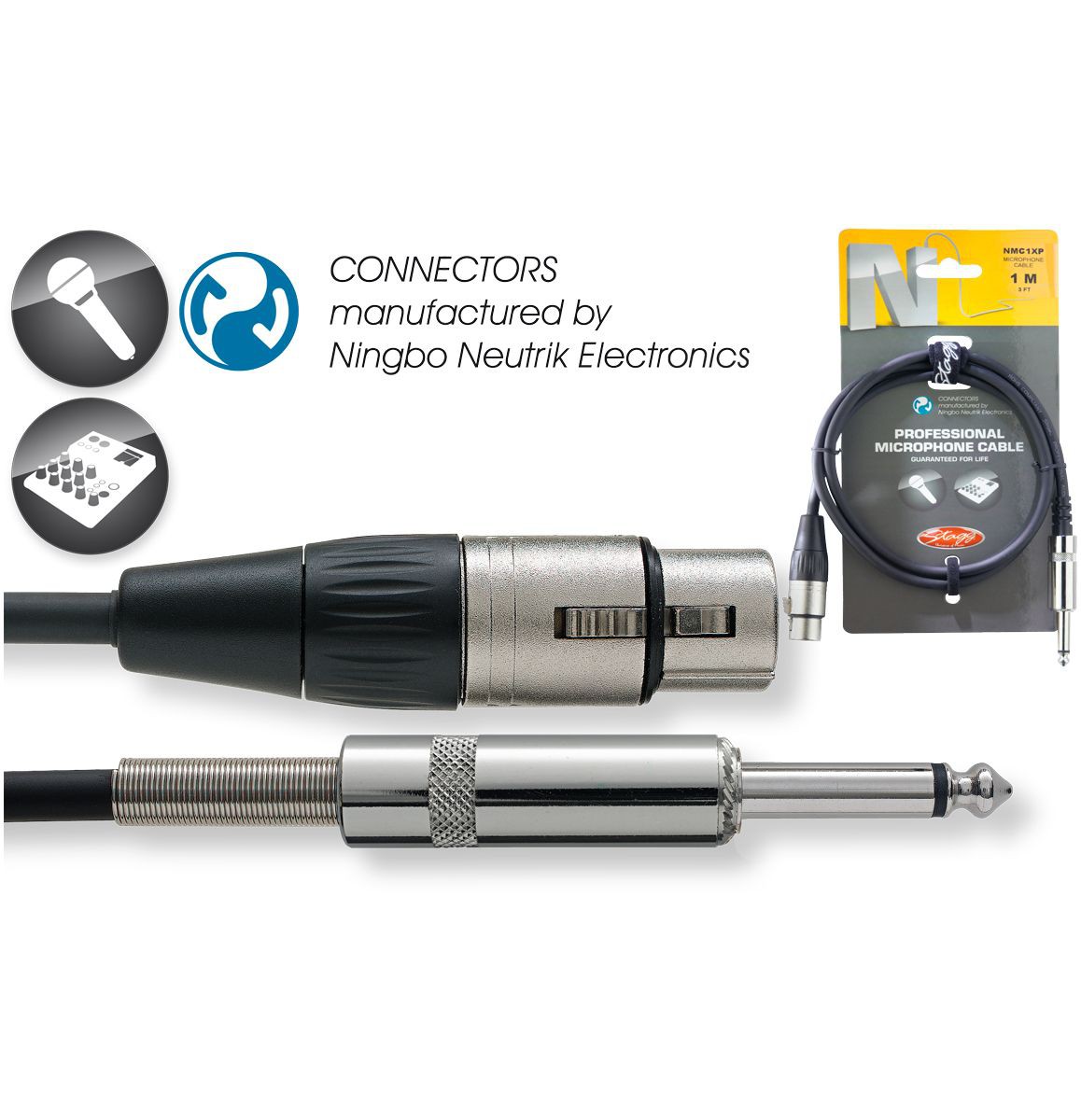 Stagg NMC 1 XP - kabel mikrofonowy 1m Stagg NMC 1 XP - kabel mikrofonowy 1m