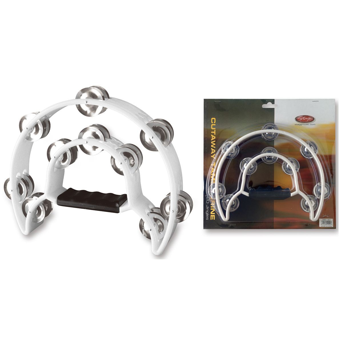 Stagg TAB-1 WH - tamburyn plastikowy Stagg TAB-1 WH - tamburyn plastikowy