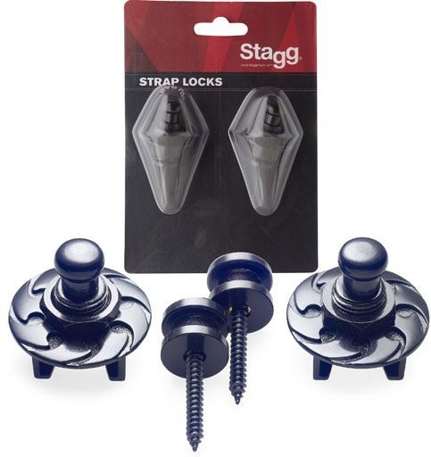 Stagg SSL-1-BK - straplocki z blokadą Stagg SSL-1-BK - straplocki z blokadą