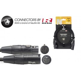 Stagg NDX3R-5P - kabel DMX 3m