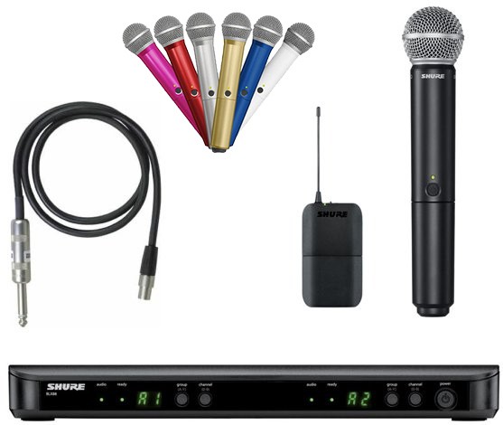 Shure BLX1288E/SM58 - system bezprzewodowy podwójny + obudowa