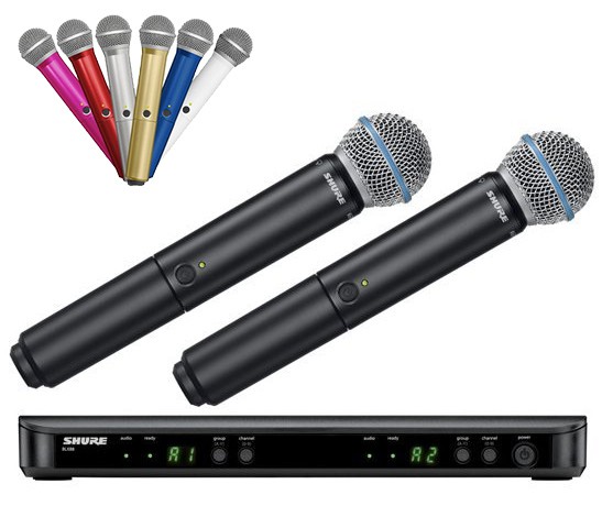 Shure BLX288E/B58 - system bezprzewodowy doręczny + obudowa