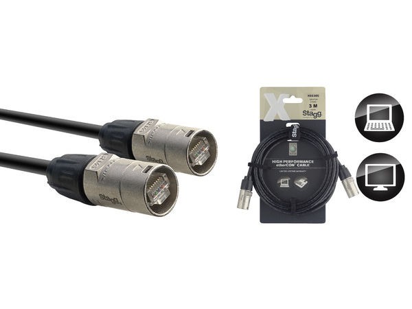 Stagg XCC3EC - kabel EtherCON 3m Stagg XCC3EC - kabel EtherCON 3m