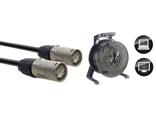 Stagg XCC30ECRL - kabel EtherCON 30m, Rolka Stagg XCC30ECRL - kabel EtherCON 30m, Rolka
