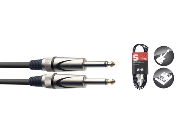 Stagg SGCC3 DL - spiralny kabel instrumentalny 3m Stagg SGCC3 DL - spiralny kabel instrumentalny 3m