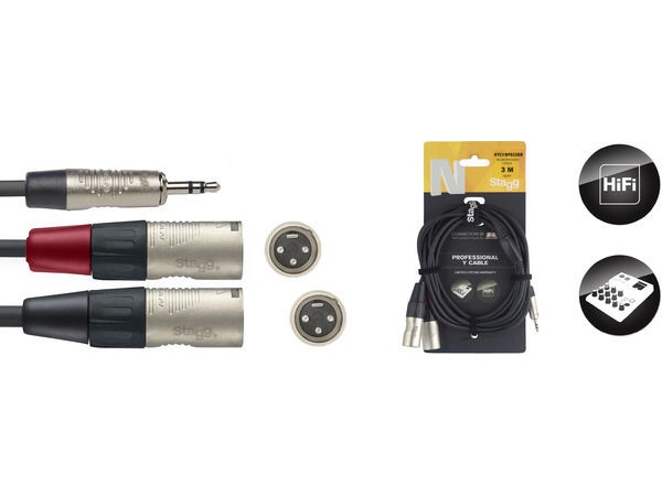 Stagg NYC3/MPS2XMR - kabel instrumentalny 3m Stagg NYC3/MPS2XMR - kabel instrumentalny 3m