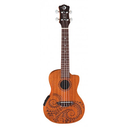 Luna Uke Tattoo A/E Mahogany - elektryczne ukulele koncertowe