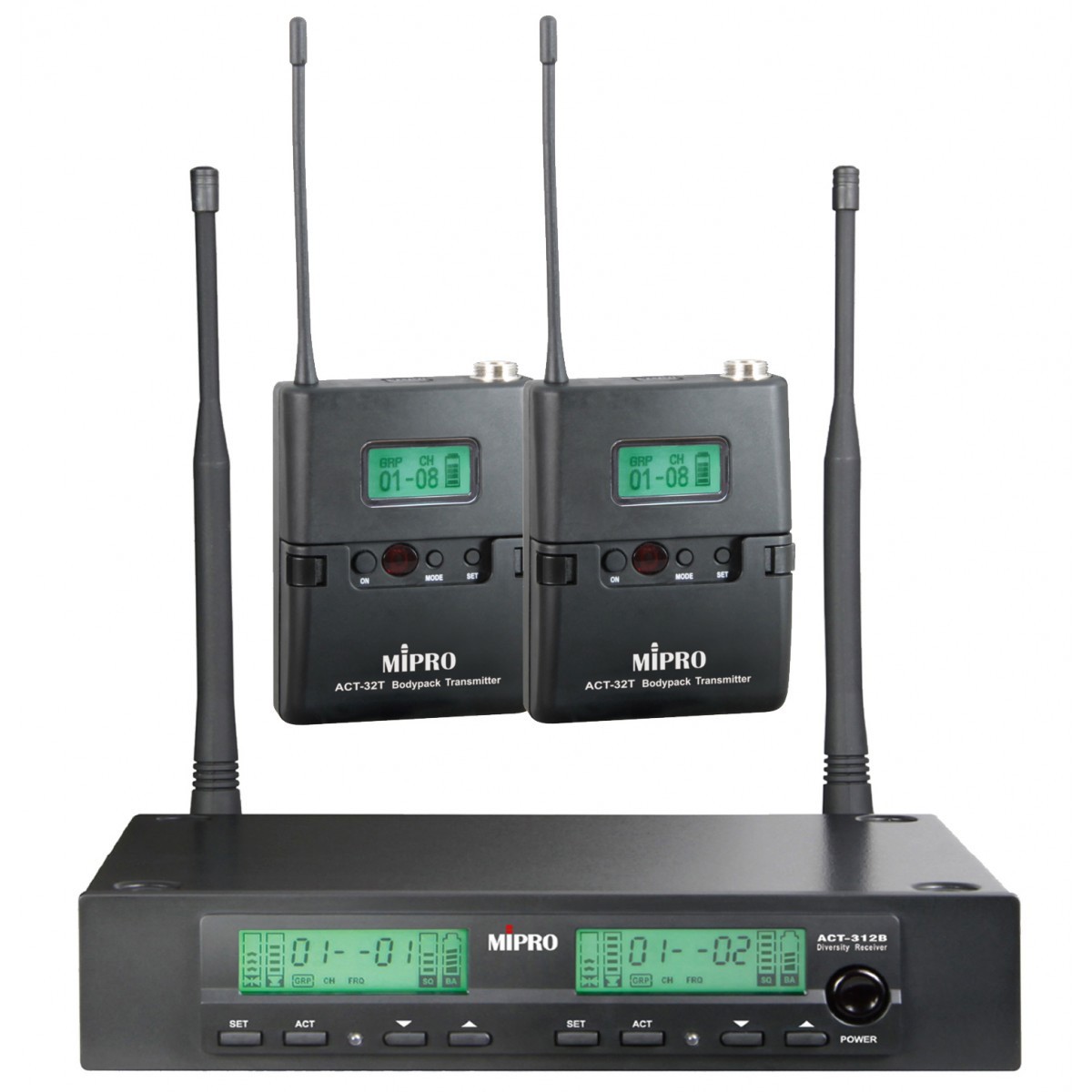 MIPRO ACT 312 B / ACT 32 T 2 - system bezprzewodowy paskowy MIPRO ACT 312 B / ACT 32 Tx2 (5NB) - system bezprzewodowy paskowy