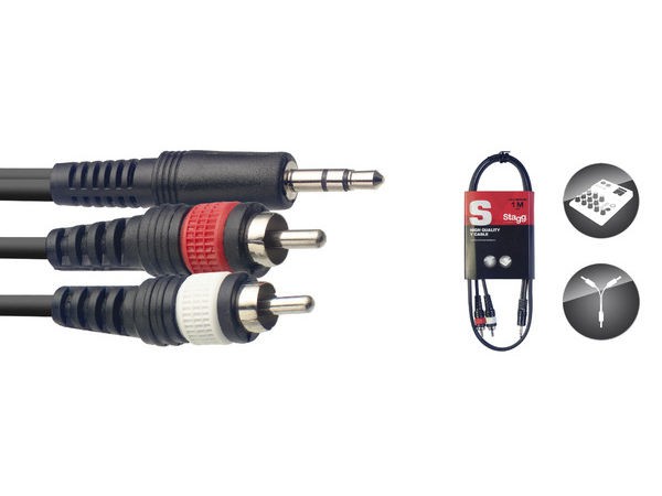 Stagg SYC1/MPS2CM E - kabel instrumentalny 1m Stagg SYC1/MPS2CM E - kabel instrumentalny 1m