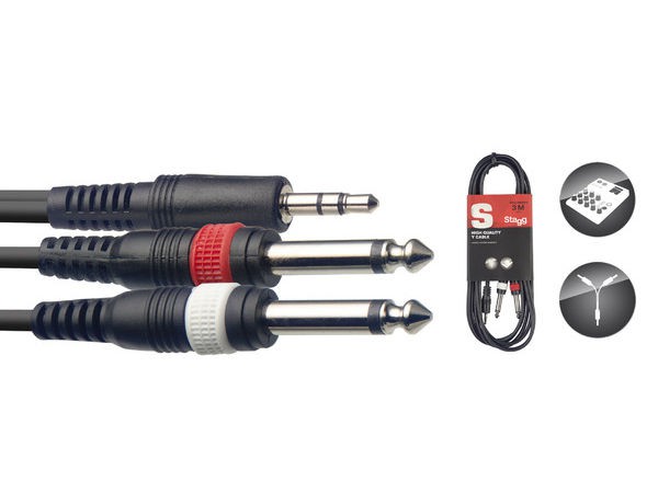 Stagg SYC3/MPS2P E - kabel przejściowy 3m Stagg SYC3/MPS2P E - kabel przejściowy 3m