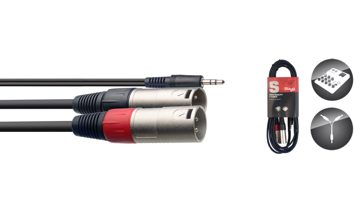 Stagg SYC3/MPS2XM - kabel instrumentalny 3m Stagg SYC3/MPS2XM - kabel instrumentalny 3m