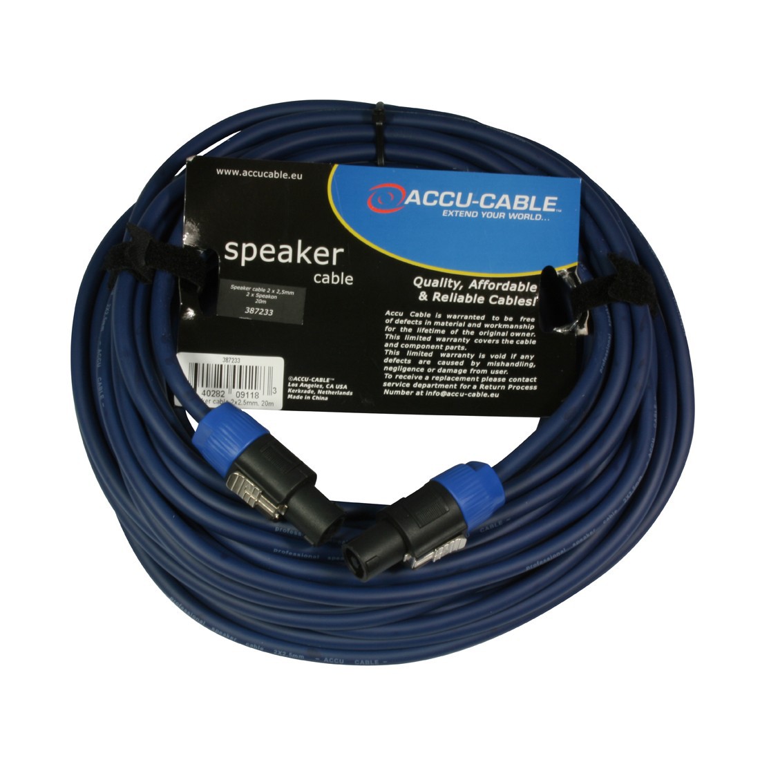 Accu-Cable AC-SP2-2,5/20 - kabel speak-on