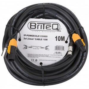 Briteq IP-POWER/XLR COMBI CABLE 10M - kabel kombo powercon/xlr 10m
