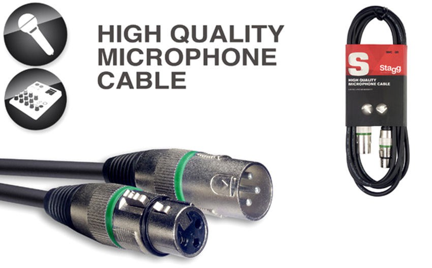 Stagg SMC10 XX GR? kabel mikrofonowy 10 m z oznaczeniem końcówek