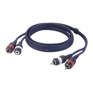 DAP Audio FL27 - 2 RCA Male L/R  2 RCA Female L/R 1,5m - kabel