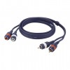 DAP Audio FL27 - 2 RCA Male L/R  2 RCA Female L/R 1,5m - kabel