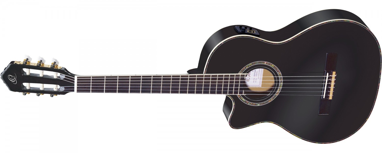 Ortega RCE145LBK - gitara elektro-klasyczna