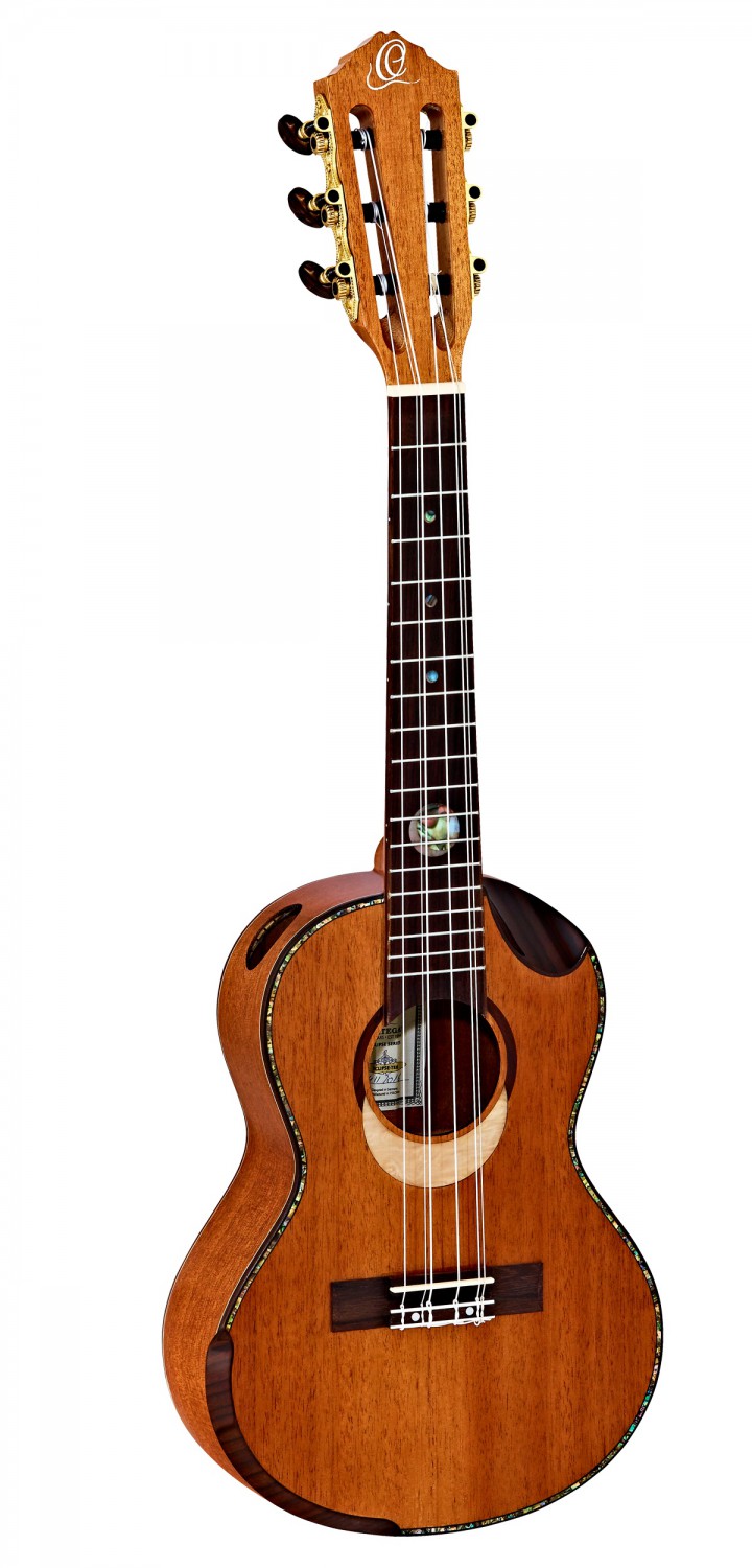 Ortega ECLIPSE-TE6 6-strunowe ukulele z wbudowanym podłokietnikiem