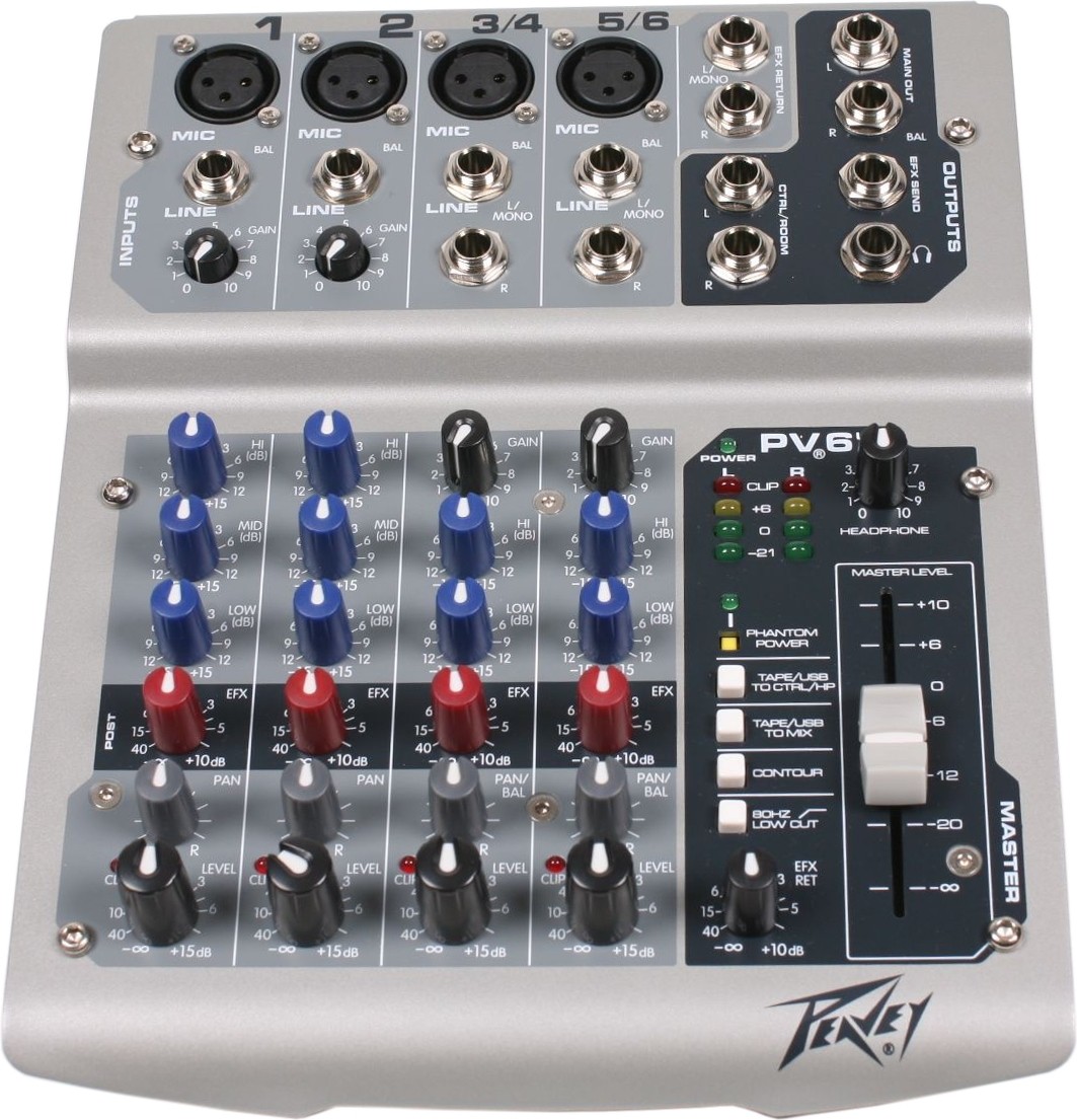 PEAVEY PV 6 USB - mikser audio USB PEAVEY PV 6 USB - mikser audio USB