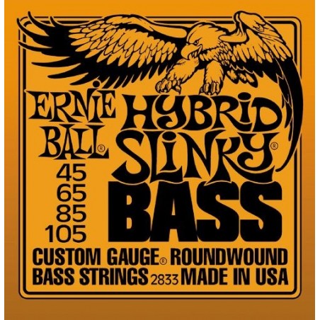 ERNIE BALL EB 2833 seria NICKEL WOUND BASS - Zestaw 4 strun do gitary basowej