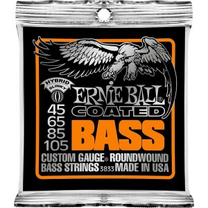 ERNIE BALL EB 3833 seria COATED BASS - Zestaw 4 strun do gitary basowej