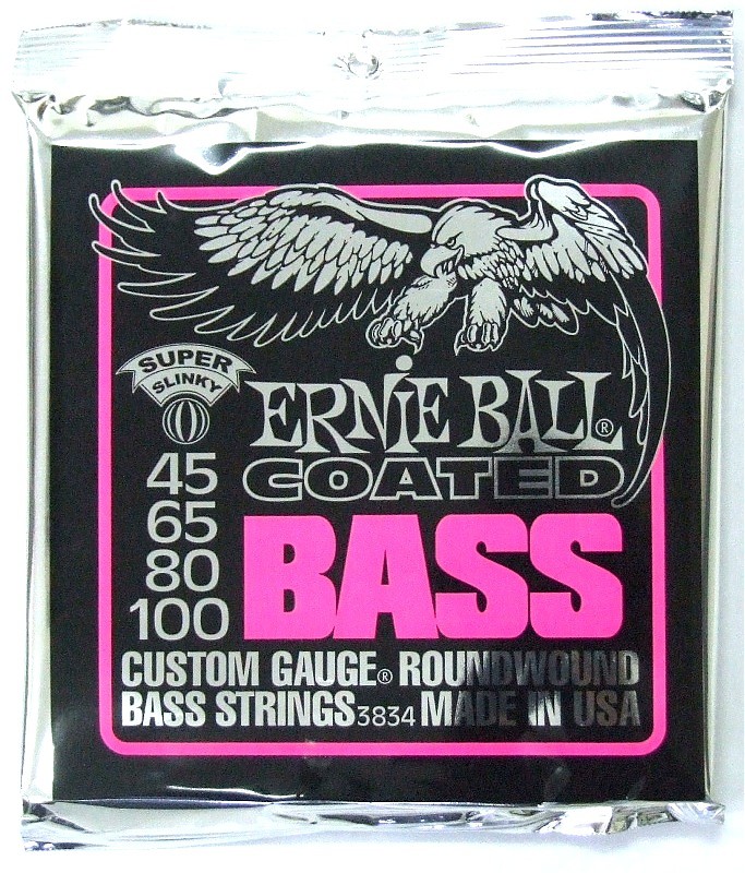 ERNIE BALL EB 3834 seria COATED BASS - Zestaw 4 strun do gitary basowej