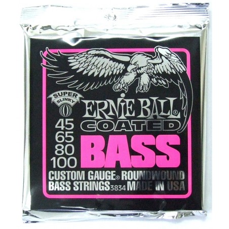 ERNIE BALL EB 3834 seria COATED BASS - Zestaw 4 strun do gitary basowej