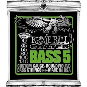 ERNIE BALL EB 3836 seria COATED BASS - Zestaw 5 strun do gitary basowej