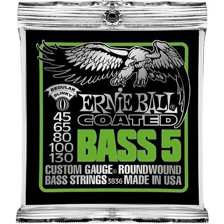 ERNIE BALL EB 3836 seria COATED BASS - Zestaw 5 strun do gitary basowej