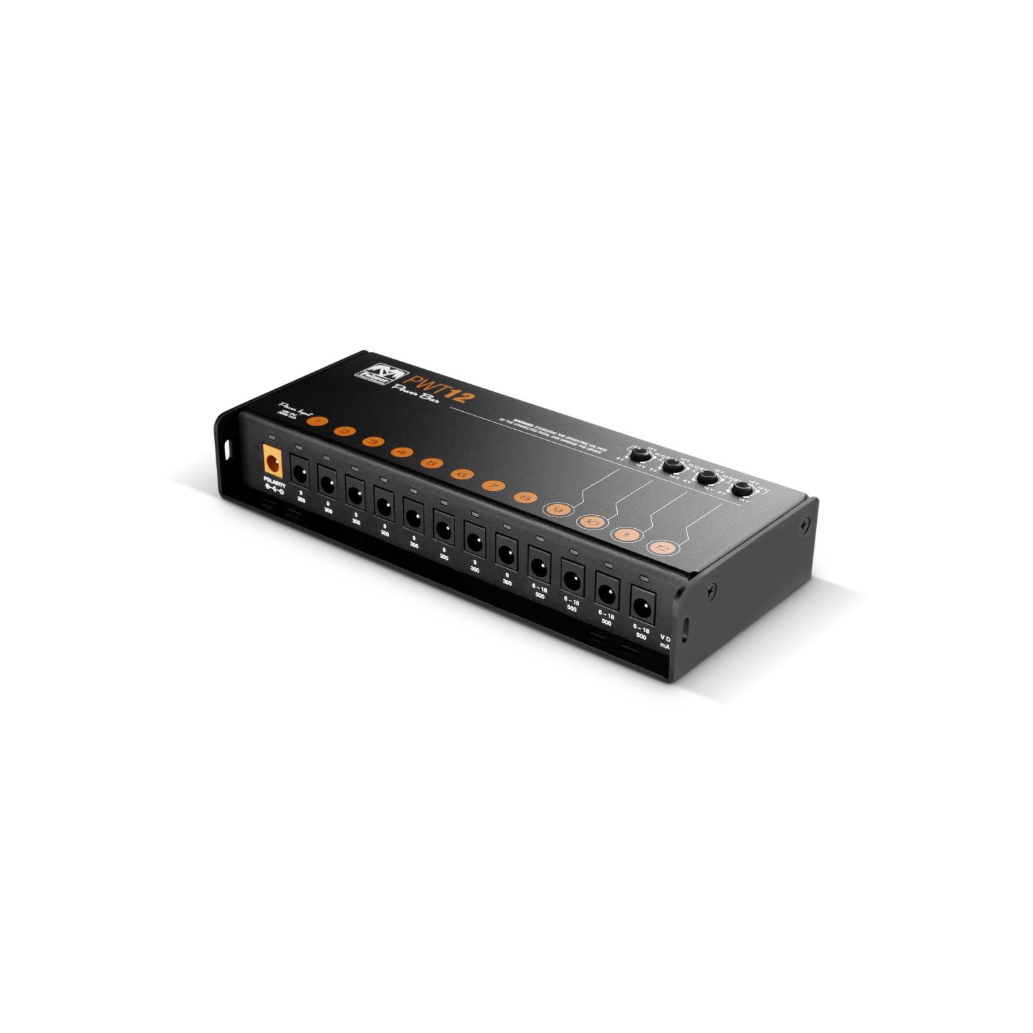 Palmer MI PWT 12 MK 2 - Uniwersalny 12-wyjściowy pedalboard z zasilaczem Palmer MI PWT 12 MK 2 - Uniwersalny 12-wyjściowy pedalboard z zasilaczem