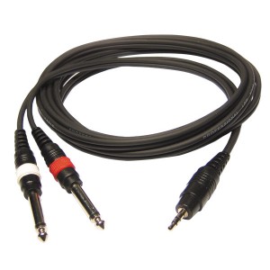 HILEC CL-31/3 - kabel stereo mjack - 2xjack (3m)