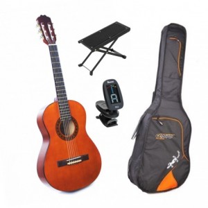 Alvera ACG100 3/4 gitara klasyczna + Tuner Ibanez PU3 + podnóżek + pokrowiec