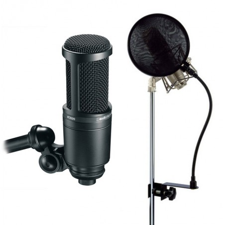 Audio-Technica AT2020 - mikrofon studyjny pojemnościowy + popfiltr