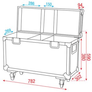 Showtec Case for 2x Phantom 25/50/65 - skrzynia na sprzęt