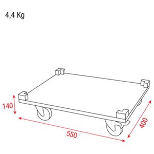 DAP Audio Wheelboard for Stack Case VL - wózek transportowy