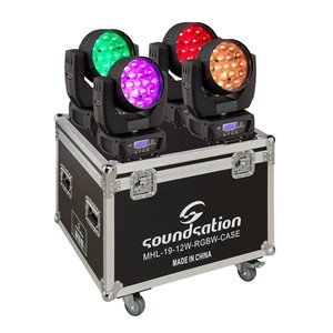 Soundsation MHL-19-12W-RGBW SET - zestaw 4 ruchome głowy LED