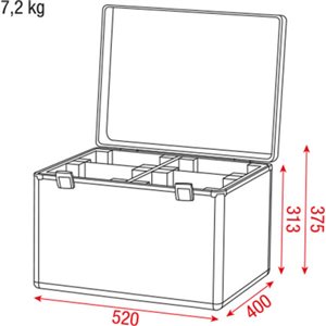 Showtec Case for 4x Kanjo Wash/Spot Value Line - skrzynia na sprzęt