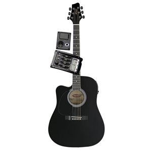 Stagg SW 203 CUTU LH BK - gitara elektro-akustyczna, leworęczna