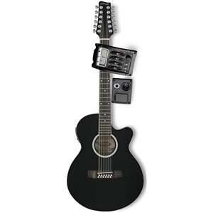 Stagg SW 206 CETU/12 BK - gitara elektro-akustyczna, 12-sto strunowa